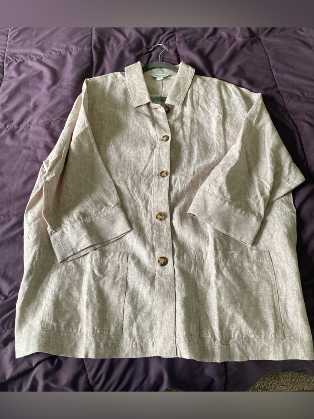 Coldwater Creek 100% Linen Button-Front Jacket